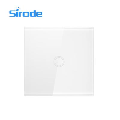 China Easy Installation Sirode 1 Smart Switch App WIFI Crystal Glass Wireless Light Wall Strip WIFI Remote Control Switch for sale