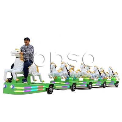 China Plazas Funfair Running Horse Rides Electric Mini Trackless Flying Horse Rides For Sale for sale