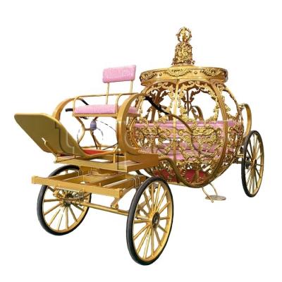 China Golden Park Cinderella Horse Drawn Carriage For Sale , Wedding Horse Drawn Pumpkin Carriage With Good Price for sale