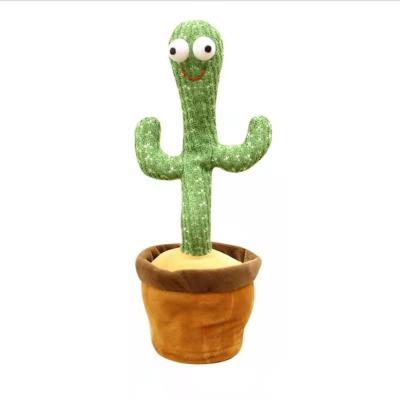 China 2021 Guangdong New Novelty Cartoon Halloween Christmas Dancing Cactus Plush Toy Electric Talking Glowing 120 Songs for sale