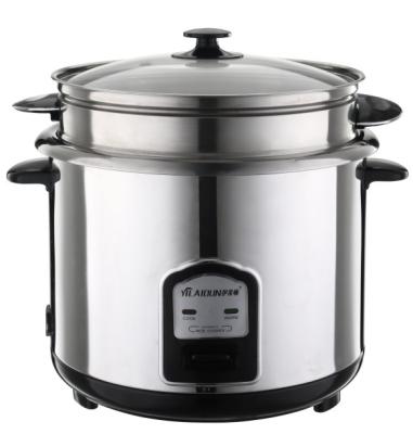 China Hotel Bangladesh OEM Factory Price Black And Glod SS Housing Double Pot Kitchen Indoor Rice Cooker for sale