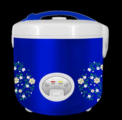 China Multi Functional Electric Blue Hotel Rice Cooker Housing Safe Easy Operation Electric 1.2L Rice Cooker for sale