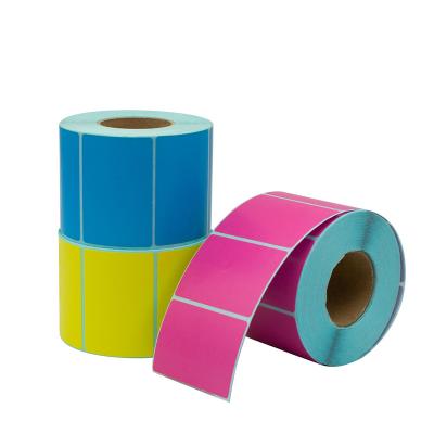 China Printing Round Label 58x40 57x40 80x80 Paper Maker Thermal Transfer Direct Thermal Labels Jumbo Roll Custom for sale