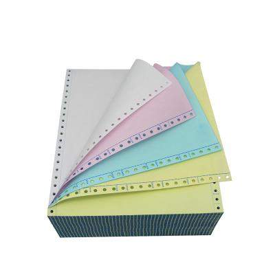 China Commercial Office Preimum Paper OEM 3 Ply Computer Shape NCR Printing Invoice Book Paper Continuous Carbonless Paper A4 Ream for sale