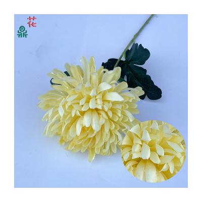 China High simulation quality assurance High quality single branch small golden fragrant chrysanthemum home display window landscape decoration artificial flowers for sale