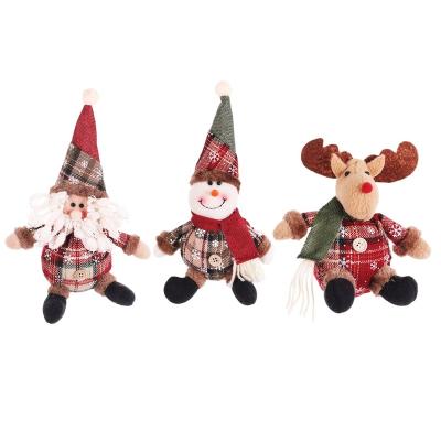 China Christmast Ornament Santa Snowman Deer Shaped Doll Christmas Decoration Ornament Hot Selling Sitting Christmas Gift For Kids for sale