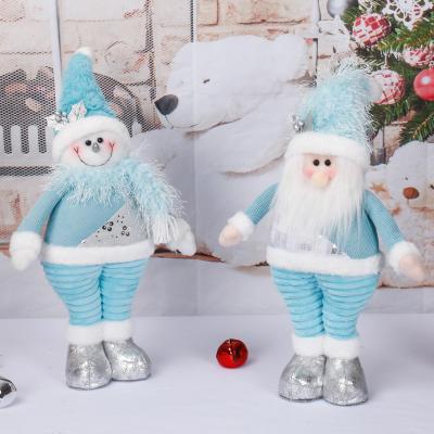 China Plush Christmas Santa Claus Dolls SnowmanToys Merry Christmas Gift Standing Christmas Ornament for sale