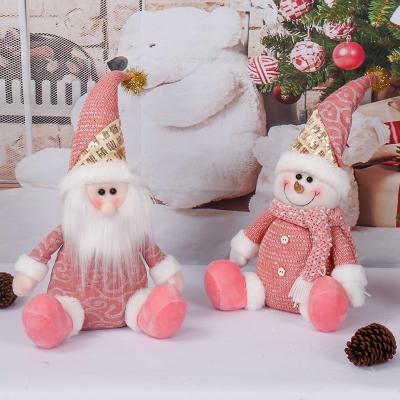 China Christmas Sitting Christmas Decoration Fashion Children Promotion Gift Christmas Decoration Santa Claus / Snowman Doll for sale