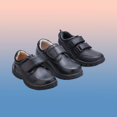 China Around 2021 Comfortable Wearing Children Kids Boys Teenagers Design Classic Black School Shoes for sale