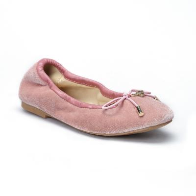 China Flat 2021 fashionable comfort soft foldable ballet flats children kids shoes for girls casual wearing for sale