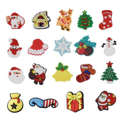 China Wholesale Newest Shoe Buckle Supplies Christmas Gifts PVC Shoe Charms Buckles Lace Buckle For Christmas for sale