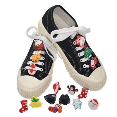 China Newest Wholesale Christmas Series Shoe Buckle Soft PVC Shoe Charms Buckles Lace Buckle for sale