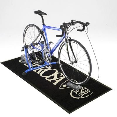 China Waterproof Custom Printed Logo Bicycle Pad Cover Bicycle Riding Mat for sale