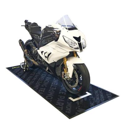 China Stain Resistant Dirtbike Motocross Car Factory China 18 Years Anti Slip Garage Floor Custom Printed Rubber Pit Mat Motorcycle for sale