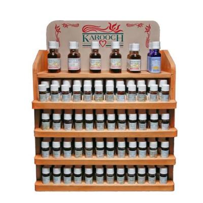 China Durable 18 Years Factory Factory Pop Stand Retail Store MDF Wooden Body Perfume Bottle Oil Essential Oil Rack Wood Display for sale