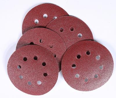 China 5Inch Grinding Polishing 8holes Round Aluminum Oxide Tray Dryer Sanding Sandpaper/Emery Paper 60 to 1200 Grit for Sanding&Polishing for sale