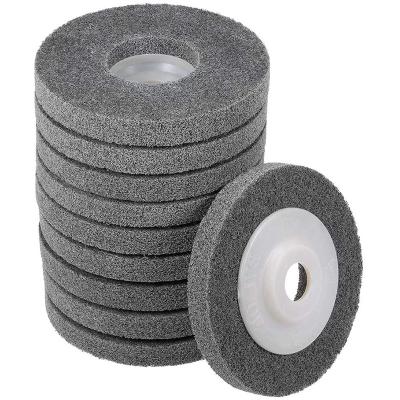 China Durable Custom 4 Inch Stainless Steel Grinding Wheel Abrasive Nylon Fiber Polishing Wheel For Angle Grinder for sale