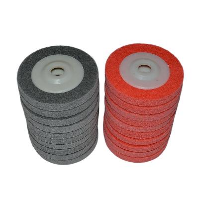 China Durable Metal Abrasive Wheel 100*16mm7p 9p Nylon Fiber Grinding Wheel Non Woven Polishing Abrasive Disc for sale