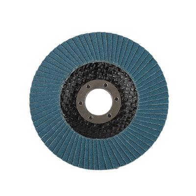 China 5 Inch 125 Mm Fin Disc Blue Zirconia Durable Grits 60 Fin Wheel Sanding Abrasive For Stainless Steel Metal for sale