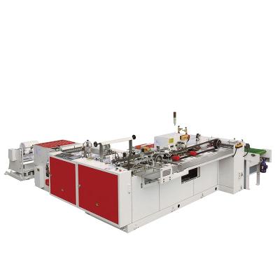 China Fully Automatic High Speed ​​Heat Cutting Seal Hotels Buckle Soft Bottom Handle T-shirt Plastic Bag Making Machine for sale