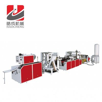 China Full Automatic Hotels High Speed ​​Bag-on-Roll Suction Plastic String Shopping Bag Making Machine for sale