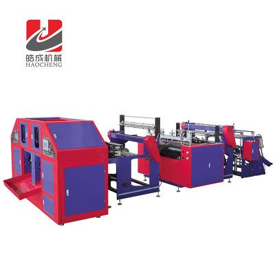 China Hotels Two Lines Fully Automatic Bottom Sealing Bag-on-Roll Making Machine With Core for sale