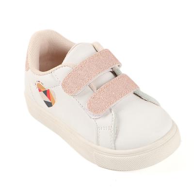 China White Canvas+Slicing Winter Canvas School Shoes For Girls Kids for sale