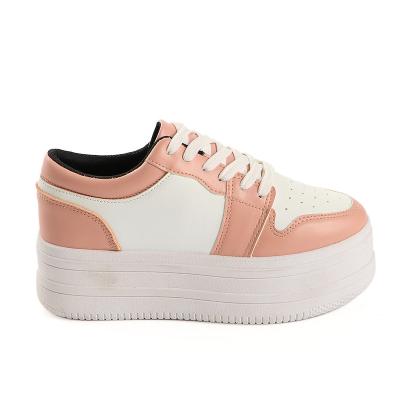 China Fashion Trend Sneak Increase Leather Smart Waist Rubber Sports Shoes for sale