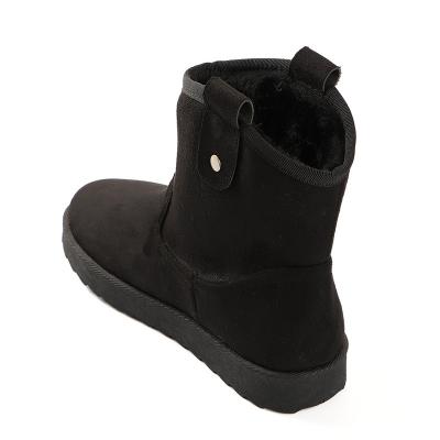 China High Quality Cheap Round Cowskin Fashion Ankle Boots Women Snow Boots Winter Warm Boots for sale