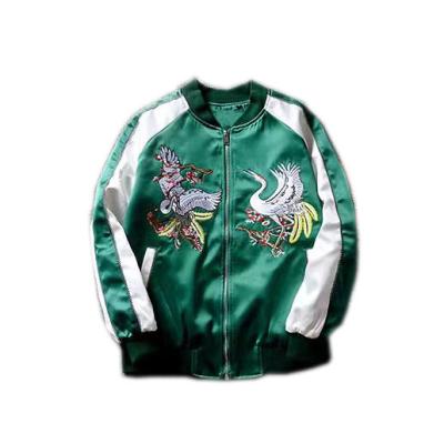 China Sukajan Waterproof Custom Embroidery Souvenir Reversible Jacket for sale