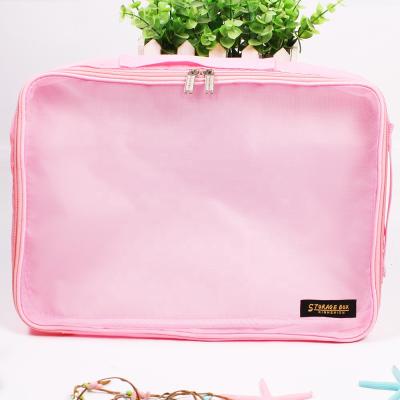 China Fashion Luxury Women Black Private Label Canvas Travel Custom Make Up Bag Cosmetic for sale