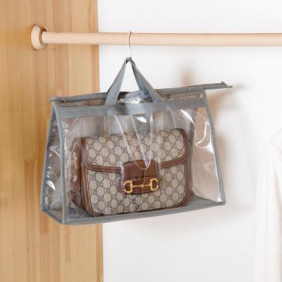 China Household Moistureproof Dustproof Wardrobe Dustproof Women's Bag Leather Bag Transparent Protective Bag PVC Sealed Hanging Matching Hangi for sale