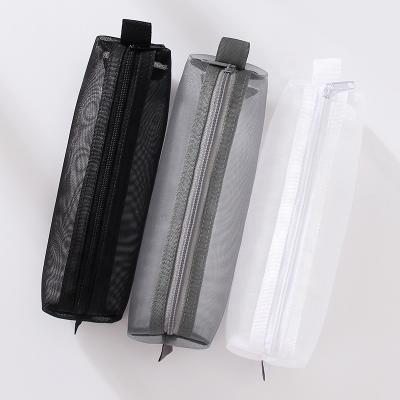 China Fashion\Comfortable\Durable Custom Multifunctional Single Nylon Bookseller Custom OEM Nylon Mesh Roll Up Pencil Pouch For Student for sale