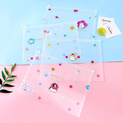 China Best Price Portable Transparent Eco-friendly A4 Waterproof PP File Bags For Teen Girls And Boys. for sale