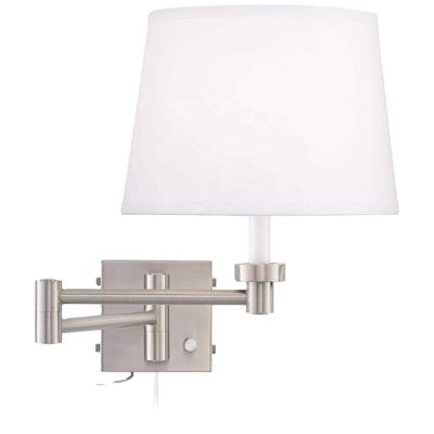 China Contemporary JLW-7633 Adjustable Bedroom Swing Arm Wall Lamp With Left USB Hotel Reading Bedside Fill Light for sale