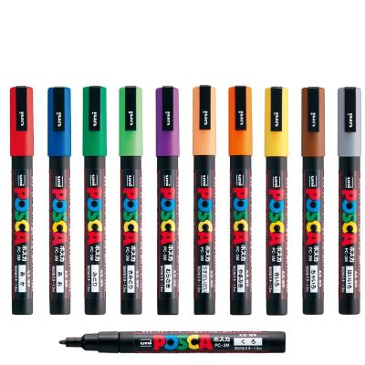 China Hand Painted Ticking Line Coloring Paint POSCA PC-3M PC-3M Pen Advertising Highlight Pen UNI Highlight Pen Design for sale