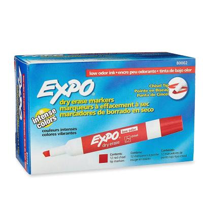 China Dry Erase and Wet Erase Marker 80002 Sanford EXPO Bass Smell Red Chisel Low Smell Eraser Marker Whiteboard Tip for sale