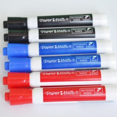 China Sanford Papermate Papermate Smell Erase Marker Chisel Tip Whiteboard Marker Dry Black 80701 Red Blue for sale