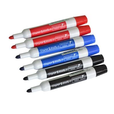 China Dry Bullet 80601 3mm Black Red Blue Sanford Low Smell Papermate Smell Erasing Whiteboard Marker Whiteboard Marker for sale