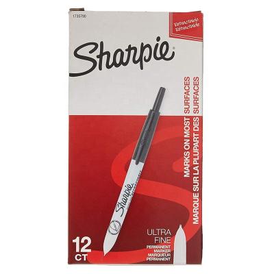 China Promotion\Business\School\Office Sanford Shanpie Ultra Fine Retractable Permanent Marker Drawing Pen Waterproof Black 0.5mm 12pcs/box for sale