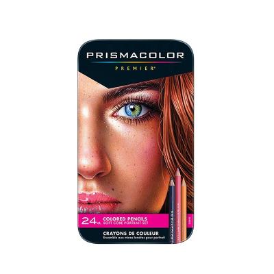 China Student Drawing Pencil Sanford Prismacolor 25085R Professional 24ct Premier Soft Core Art Colored Pencils for sale