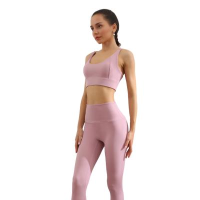 China Antibacterial Crash Buys Shown Breathable Gym Fitness Sets Nylon Spandex 2pcs for sale