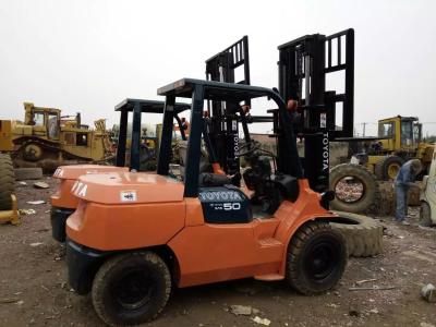 China Twee Eenheden Tweede Handforklifts, 5 Ton Gebruikte Elektrische Vorkheftruck Nieuwe Verf Te koop