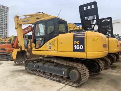 Κίνα Pc160-7 εκσκαφέας 121HP της KOMATSU από δεύτερο χέρι αντιολισθητικών αλυσίδων 16 τόνου προς πώληση