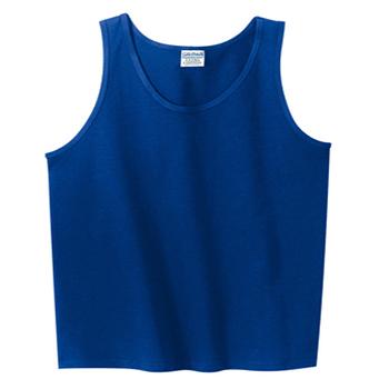 China Banded 100% Cotton Anti-Pilling Mens Royal Blue Top And Sleeve Opening Sports Tank Top for sale