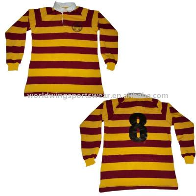 China Mens Long Sleeve Knitted Rugby Shirt Antibacterial for sale