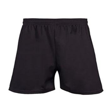 China Anti-wrinkle Mens Plain Black Polyester 100% Breathable Sports Shorts for sale