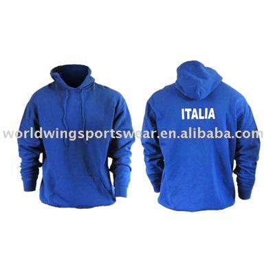 China Mens Plain Royal Blue Cotton Fleece Anti-Shrink Long Sleeves Leisure Hoodies for sale