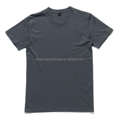 China Anti-Wrinkle Mens Charcoal 100% Mid Weight Cotton Gray Set In Short Sleeves Round Neck Summer Tee Shirt for sale