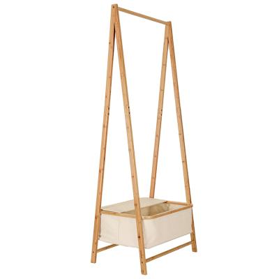 China Minimalist 5 Tier Eco Bamboo Rack Clothes Coat Garment Rack for sale